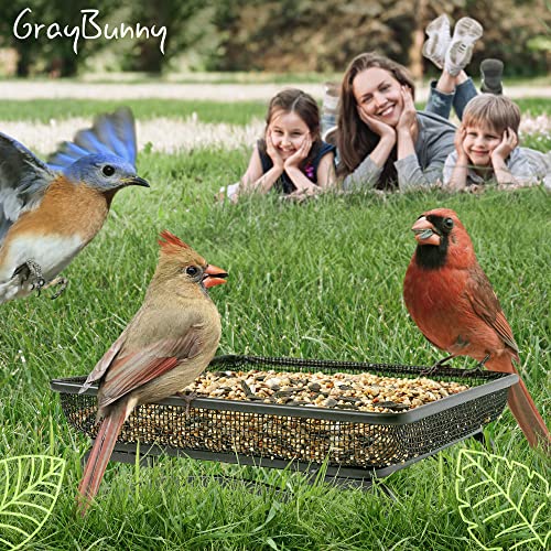 Ground Bird Feeder Tray for Feeding Birds That Feed Off The Ground