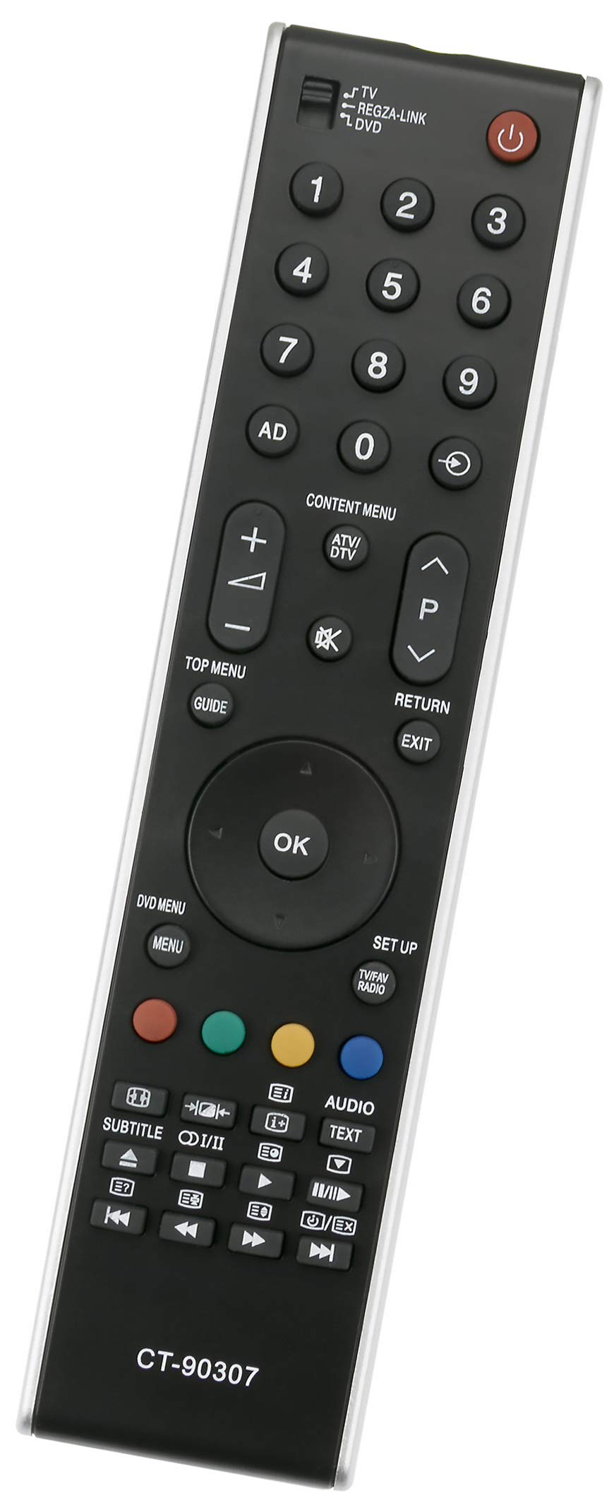 ALLIMITY CT-90307 75011184 Remote Control Replace for Toshiba REGZA LCD TV 19AV505DG 32XV505D 52XV555D 32XV505DB 42RV555D 19AV506DG 32XV505DG 42XV505D 32AV505D 32CV505D 32AV555DB 32AV565DG 42AV555DG