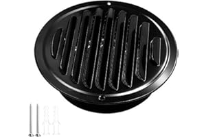 KMGDM Sturdy Stainless Steel Round Soffit Vent Covers Louvered Grille Portable Accessory for Garage and Apartment Ventilation