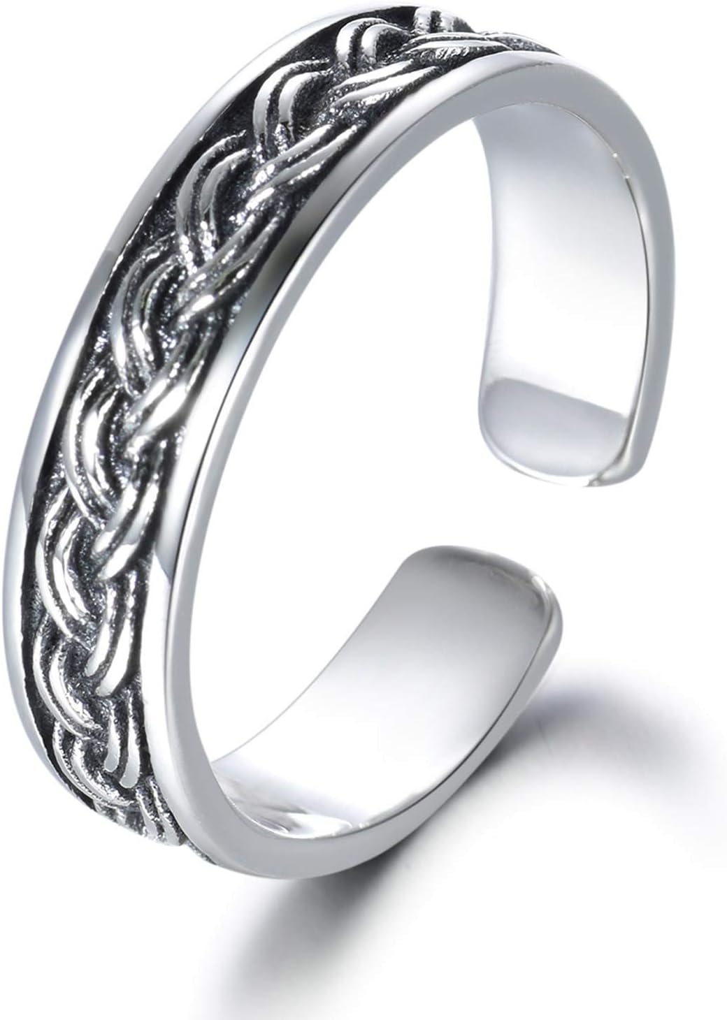 LYTOPTOP 925 Sterling Silver Thumb Ring Celtic Knot Adjustable Ring Eternity Rings Engagement Jewellery for Women
