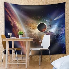 The Edge of Earth and Comet - Fabric Tapestry, Home Decor - 51x60 inches