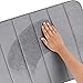 Bath Mat 3 Piece, Non Slip Ultra Absorbent,Silver Grey Bathroom Rugs