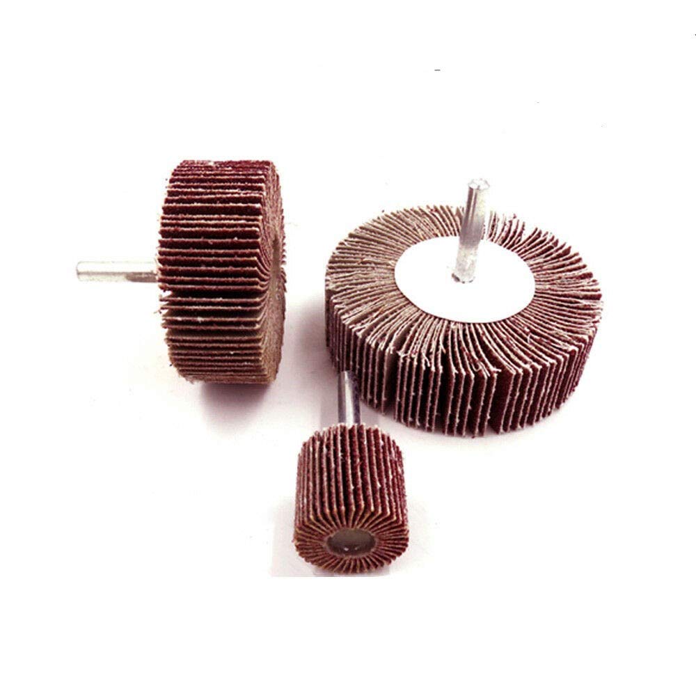 SUPERTOOL Abrasive Flap Wheel Sander, 5PCS 60MM Sanding Sandpaper Flap Wheel Disc 80 Grit 6mm Shank for Rotary Tools