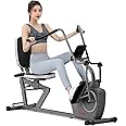 VANSWE Recumbent Exercise Bike with Arm Exerciser for Seniors Adults Home Training - Elliptical Recumbent Cross Trainer with Magnetic Resistance, Free App, Bluetooth Connectivity and Pulse Sensor