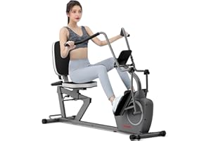 VANSWE Recumbent Elliptical Cross Trainer – Full-Body Low-Impact Recumbent Exercise Bike with Bluetooth App, Magnetic Resistance, Quiet Belt Drive for Seniors & Home Rehab