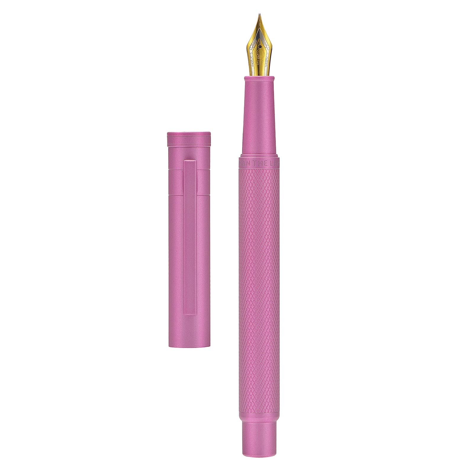 Pink Forest Fountain Pen Fine Nib Classic Design with Converter and Metal Pen Case Set by Hongdian