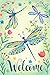 Dragonfly Welcome Garden Flag