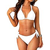 Women Halter Bikini Set - Two Piece Triangle Swimsuit Tie Bathing Suit 2025 Cute Swimwear