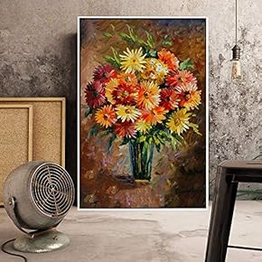 Floating Framed Canvas Wall Art for Living Room, Bedroom Bouquet Canvas Prints for Home Decoration Ready to Hang - 16x24 inches