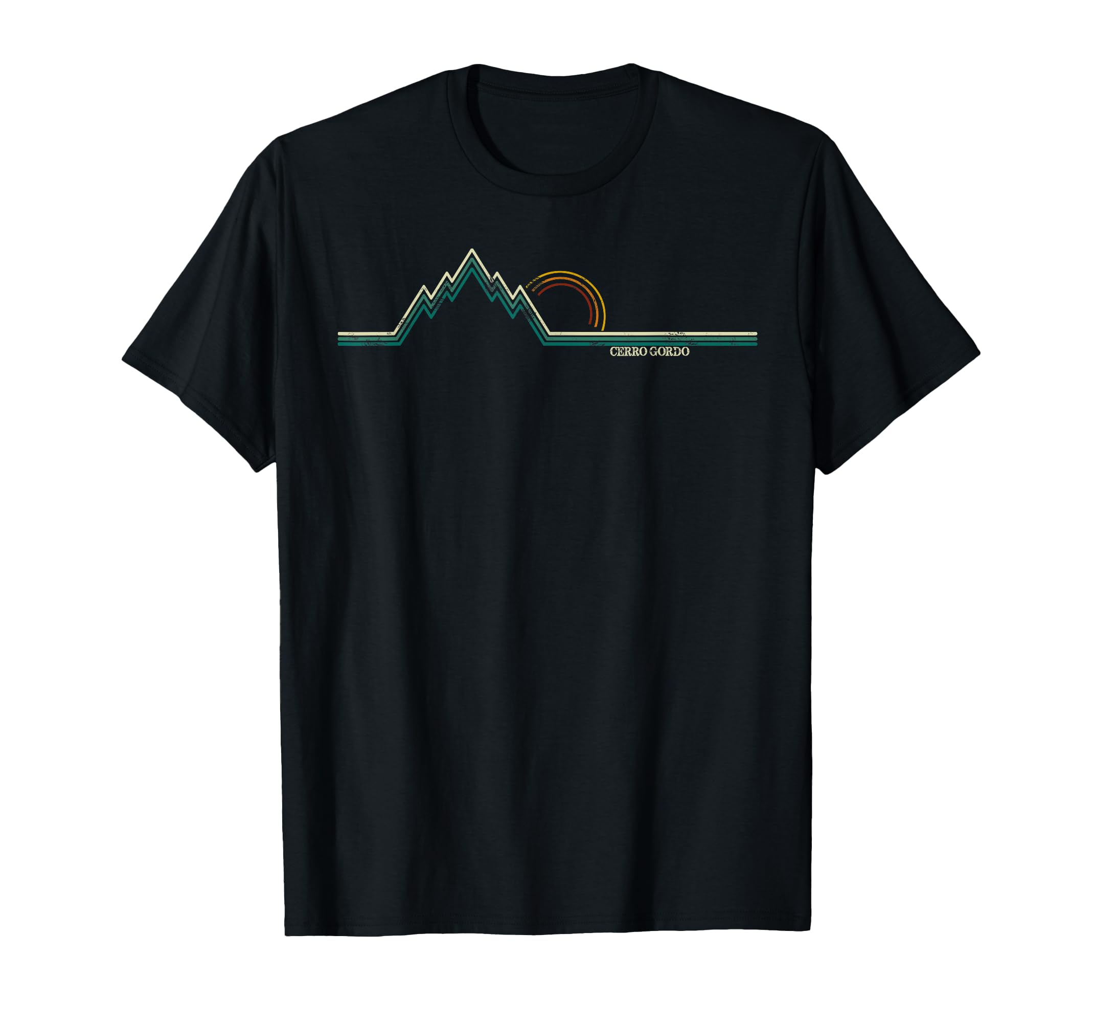 Photo 1 of *WHITE, NOT BLACK* Retro Cerro Gordo, California Summer Hiking T-Shirt - Large