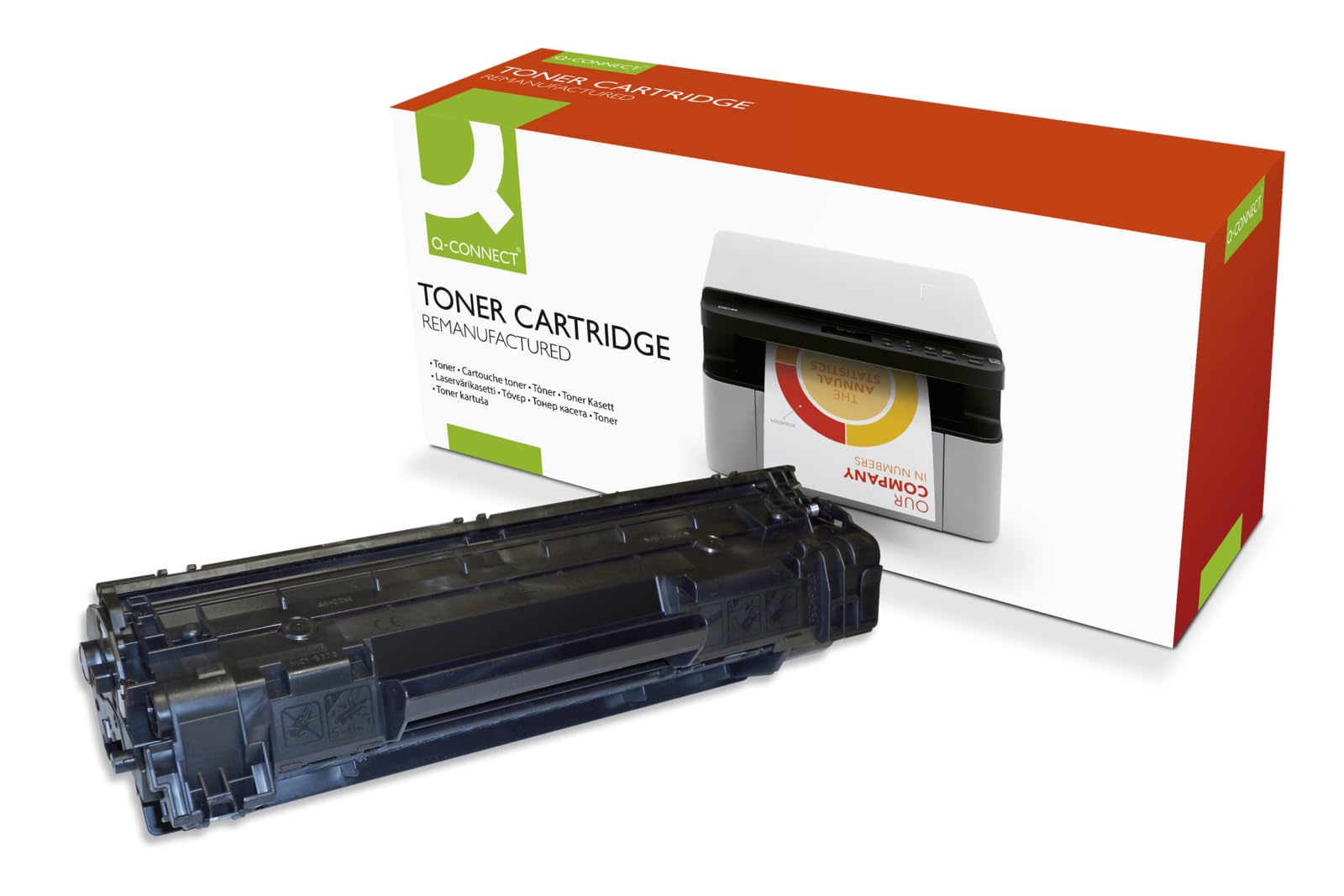 Q-Connect Compatible Toner for HP Toner Cartridge, Black CE285A