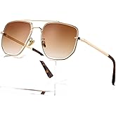 AIEYEZO Oversized Square Aviator Sunglasses for Men Women Fashion Vintage Sun Glasses Classic Pilot Gradient Shades