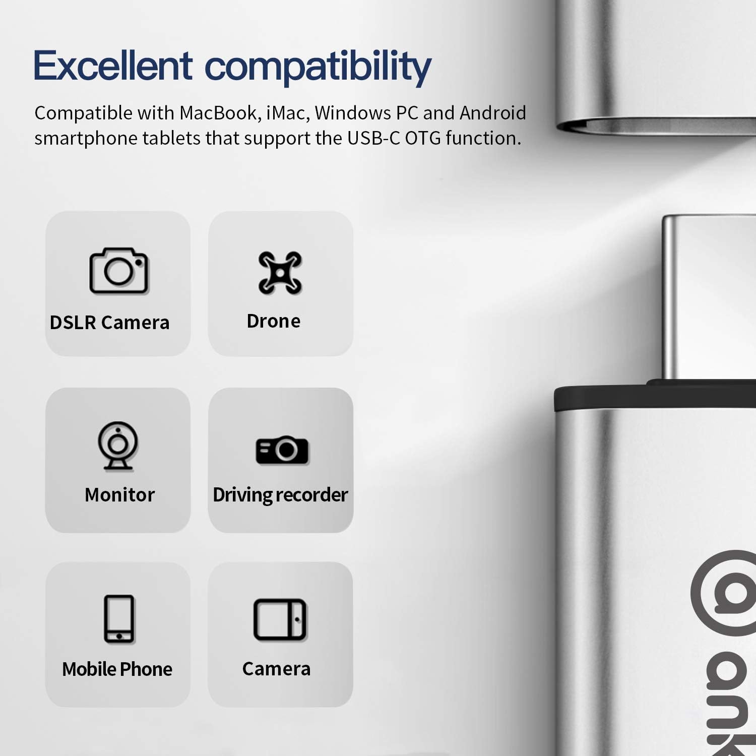USB C Card Reader Ankmax UC312S USB 3.0 Memory Card Reader OTG Adapter for TF, SD, Micro SD, SDXC, SDHC, MMC, RS-MMC, Micro SDXC, Micro SDHC, UHS-I for MacBook, Windows PC, Android Smartphone Tablet: Computers & Accessories