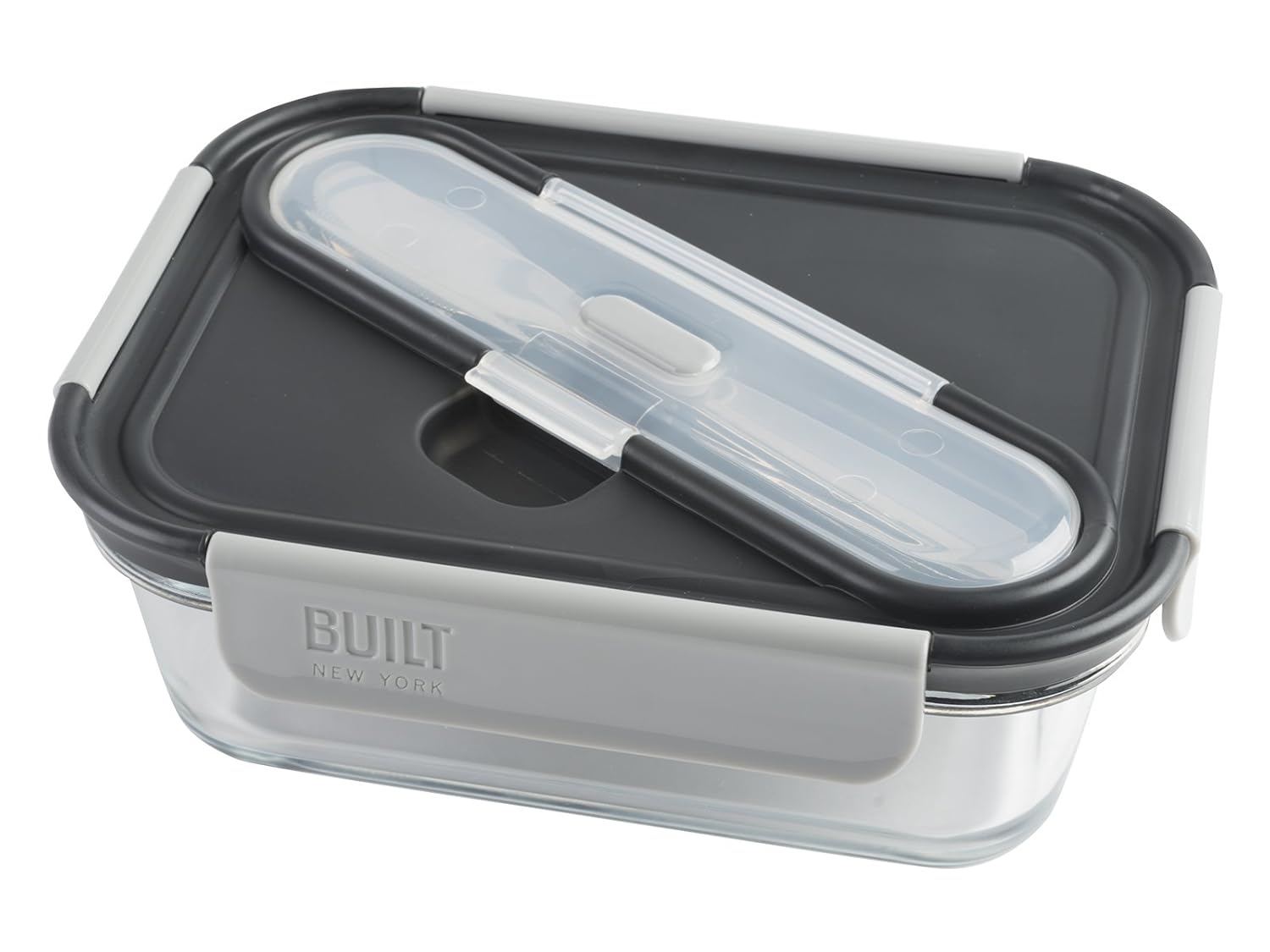 BUILT NY Gourmet Bento Glass Single Compartment Lunch Container with