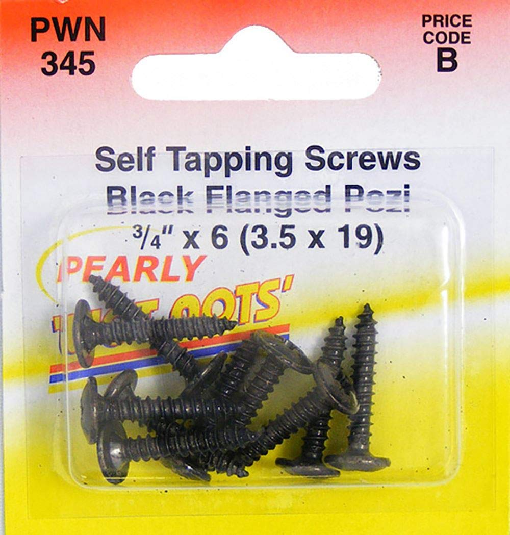 Pearl PWN345 Flanged Self Tappers - Black