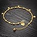 LOHOME Women's Anklet Bracelet 18k Gold Plated Small Pure and Fresh and Contracted Pendants Foot Chain
