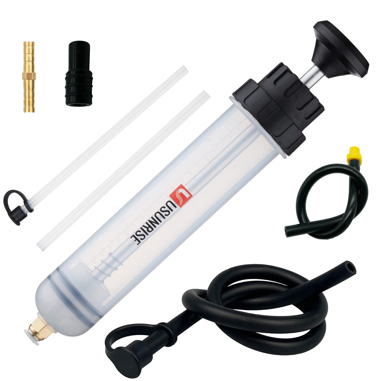 Photo 1 of USUNRISE Automotive Fluid Extractor Pump,Oil Change Syringe with Long Hose,Syringe Style Pump for Power Steering Transmission Gear Oil & Brake Fluid Changes, Hand Vacuum Pump 200CC/200ML-3 ProType