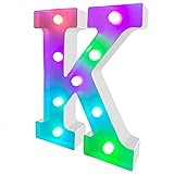 ENSHUI Colorful Light Up Letters Marquee Letter