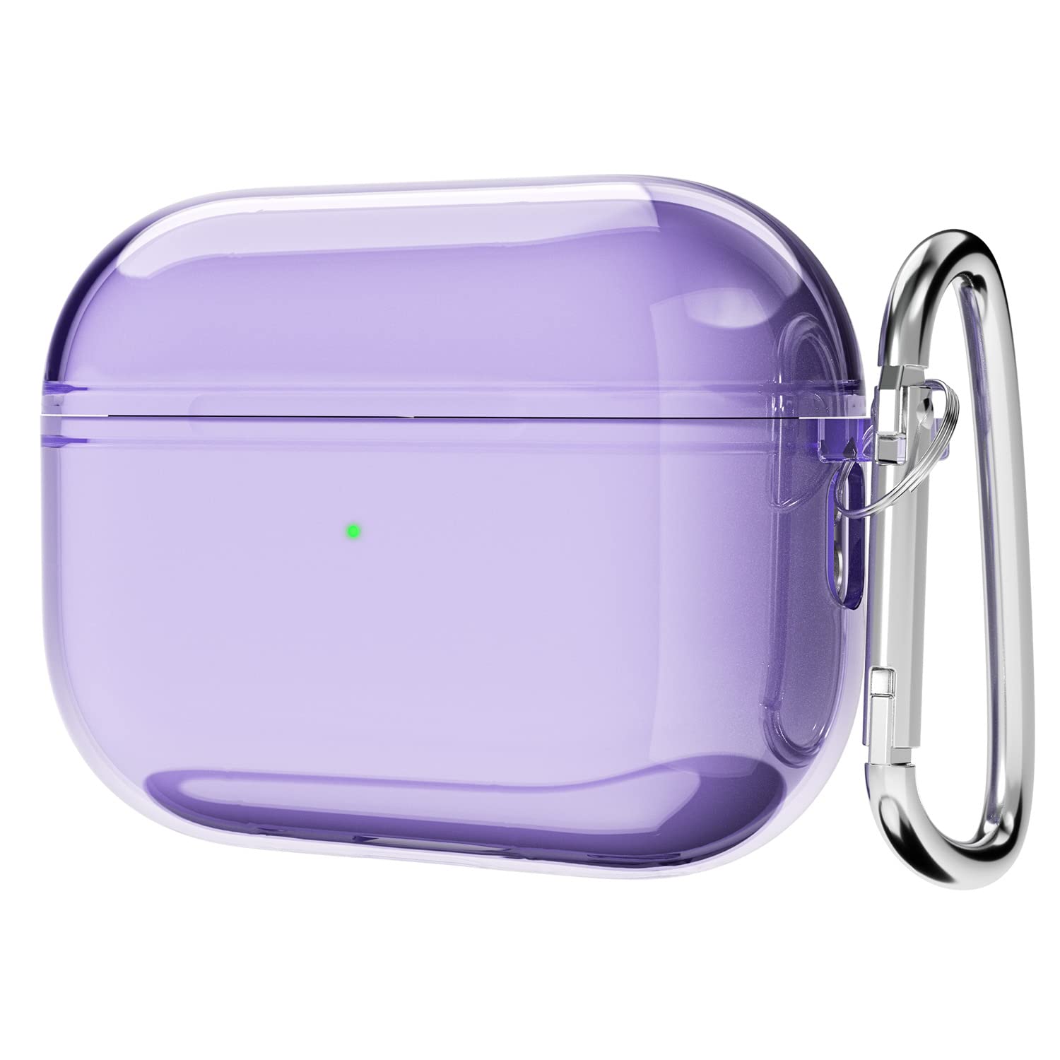 Svanove for Airpods Pro 2 Case Clear Hard Plastic, Transparent Simple Cute Airpods Pro 2nd Generation Case with Keychain, Y2k Aesthetic Trendy Airpods Cover Accessories for Women Girl, Purple Lavender