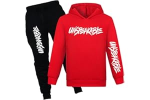 Kids Boys Hoodie + Pants Long Sleeve Sweatshirt Set 2 Piece Orange casual sweatshirt set 6-13 Years