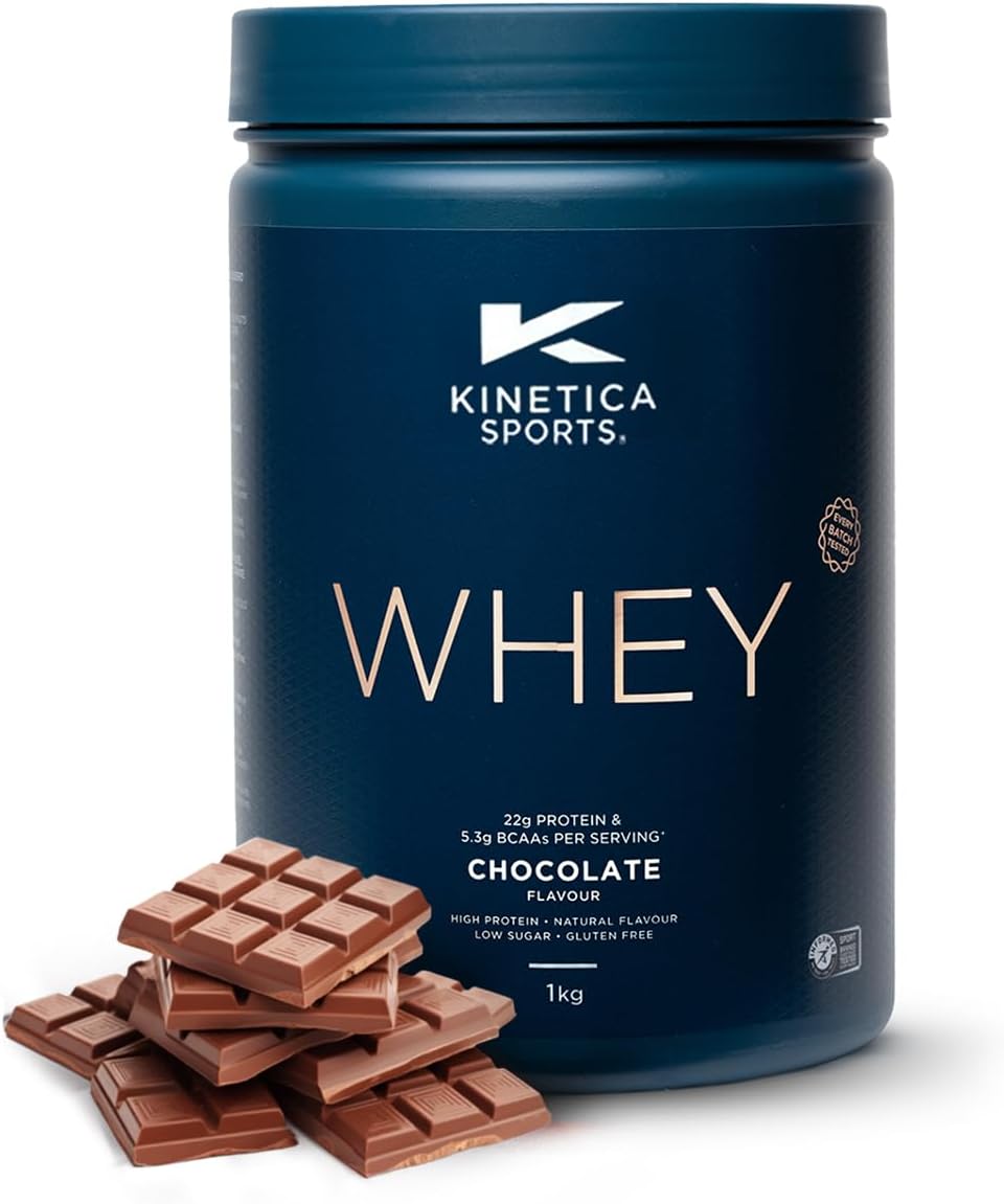 Kinetica Whey Protein Powder Chocolate 1 Kg 23g Protein 5.5g BCAA