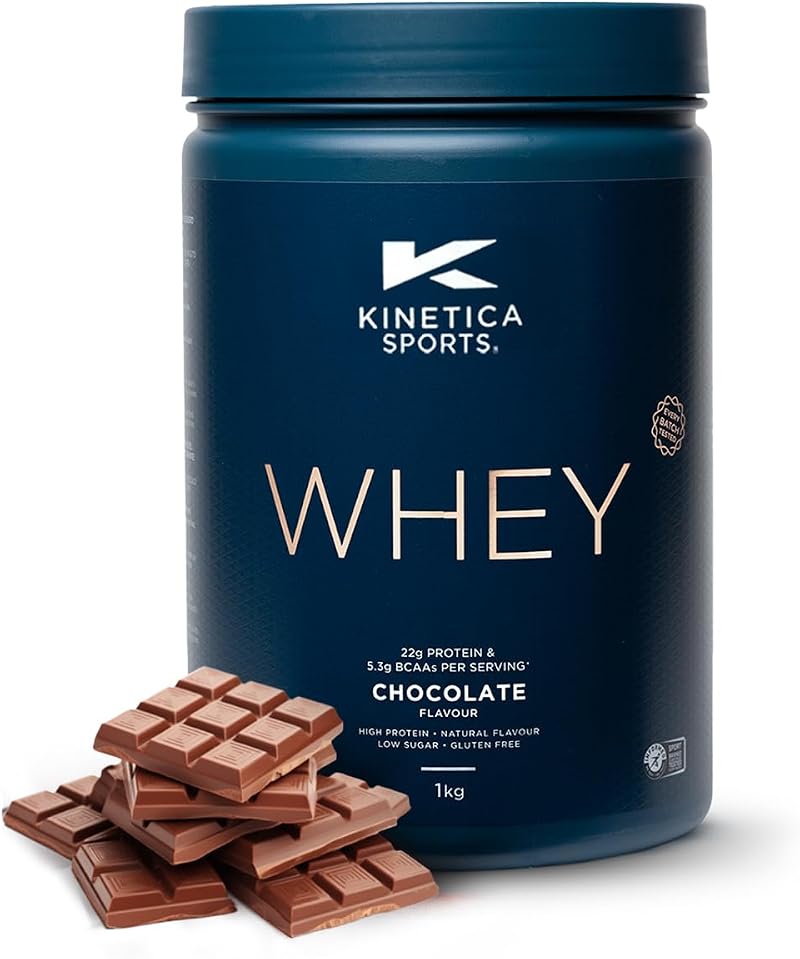 Kinetica Whey Protein Powder Chocolate 1 Kg 23g Protein 5.5g BCAA