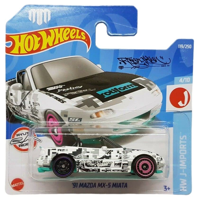 Z & N Trading Hot Wheels '91 Mazda MX-5 Miata HW J-Imports HCV77 Ryus Rides