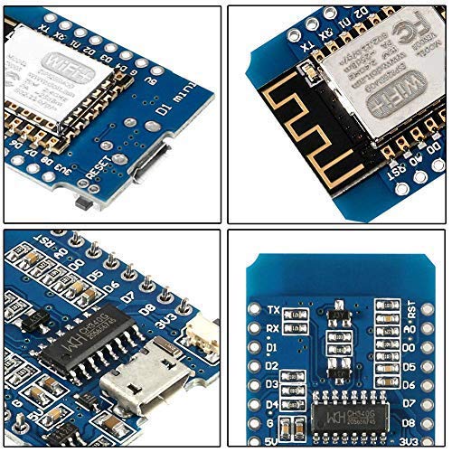 Organizer Aceirmc ESP8266 ESP-12 ESP-12F NodeMcu Mini D1 Module WeMos Lua 4M Bytes WLAN WiFi Internet Development Board Base on ESP8266 ESP-12F for Arduino,Compatible with WeMos D1 Mini (5pcs)