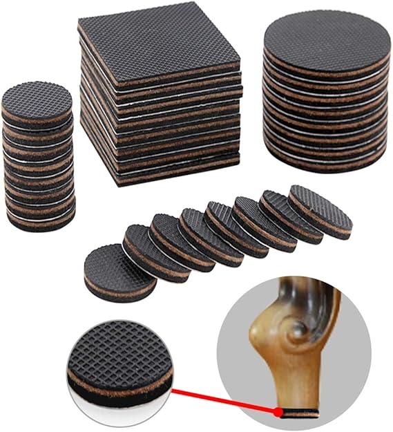 Meanhoo Non Slip Furniture Pads for Furniture Legs, 30 Pack Round Rubber Furniture Grippers