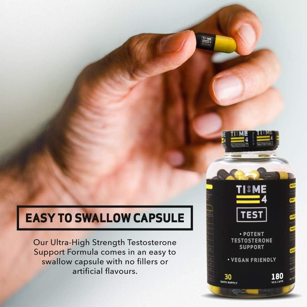 Time 4 Test, Testosterone Booster for Men High Strength Testosterone Support, Vegan Testosterone Boosters Supplements - Image 4