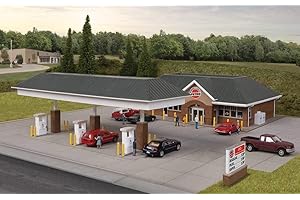 Modern Gas Station - KIT - Main Building: 10-7/16 X 6-1/2 X 3-1/8" 26.5 X 16.5 X 7.9CM