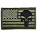 SpaceAuto USA American Flag Skull Military Army Tactical Morale Badge Hook & Loop Decorative Patch 3.15