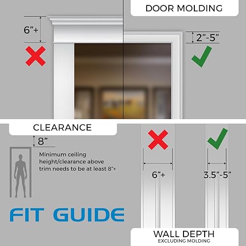 Ultimate Body Press XL Doorway Pull Up Bar with Elevated Bar Adjustable  Width