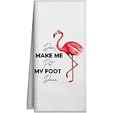 Joyriza Inspirational Kitchen Towels, Flamingo Decor Dish Towel, Motivational Gifts for Women Sisters Girls, Decorative Hand Towels for Bathroom, 16x24 Inch