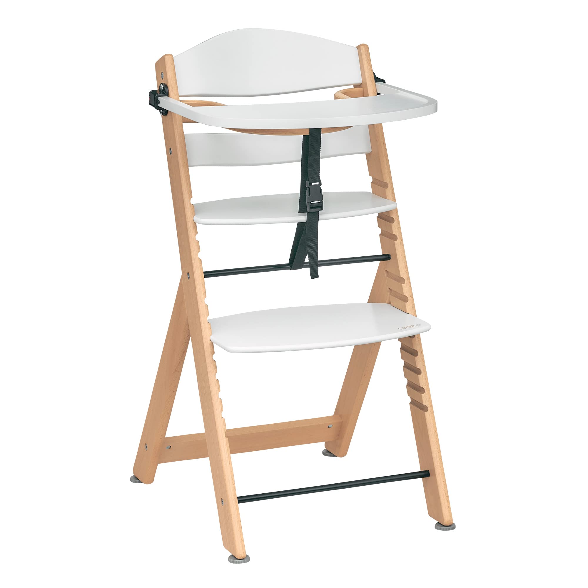 スマート・アイ(smart-i) スマートアイ ベビーチェア coromo(コロモ) ハイチェア 木製 赤ちゃん 子ども 大人対応 テーブル付き 高さ調節 ベルト付き おしゃれ 安全設計 パステルカラー ナチュラル ダイニングチェア ホワイト商品画像