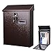 Yescom Wall Mount Steel Mail Box Lockable Letterbox w/Retrieval Door & 2 Keys Home Office Post Security Outdoor