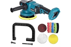 HEIMERDINGER Brushless Cordless Car Polisher Kit Compatible with Makita 18V Battery- 6 Inch Orbital Buffer, 6-Speed Adjustable,Portable Waxing & Detailing Machine for Cars-Tool Only