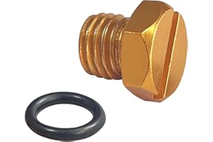 iFJF Billet Aluminum Air Bleeder Screw Replacement for 2001-2017 6.6L Duramax Diesel Fuel Filter (Gold)