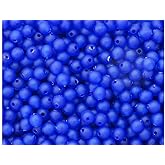 BeadTin Midnight Frosted 6mm Round Plastic Craft Beads (500pcs)