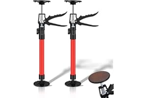LDVROH 2Pack Cabinet Jacks for Installing Cabinets, Adjustable Support Pole 20" to 45" Premium Steel Support Rod, Third Hand Tool for Installation for Drywall Jack& Cargo Bars, 132 LB Capacity