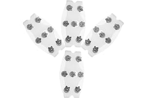 BESPORTBLE 2 Pairs 7-Tooth Manganese Steel Ice Cleats for Boots, Non-Slip Snow Traction Crampons for Winter