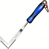 GREBSTK Crack Weeder Crevice Weeding Stainless Steel Sharp Lightweight Tool | Razor-Sharp Rust-Resistant L-Shaped Blade, Comfortable Non-Slip Handle, for Patio Cracks, Driveway Gaps, Walkway Edging