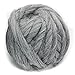 Merino Wool Super Chunky Yarn- Bulky Roving Yarn for Finger Knitting,Crocheting Felting,Making Rugs Blanket and Crafts by FLORAKNIT (Gray, Medium-20mm 0.55LB)