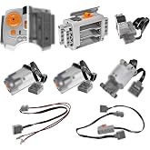 UNCLE BRICK 9 in 1 Motor Power Function Set,Equipped with Powerful High-Torque High-Speed Motor,Advanced Control Functions,Compatible with Major Brands,Suitable for Building Block Modification