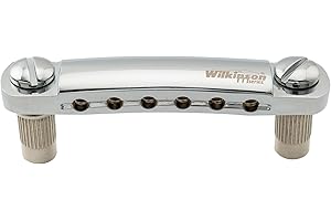 MUSICLILY Wilkinson WOGT1 52.5mm Tune-O-Matic Stop Tailpiece for USA Epiphone Les Paul SG Style Electric Guitar, Chrome