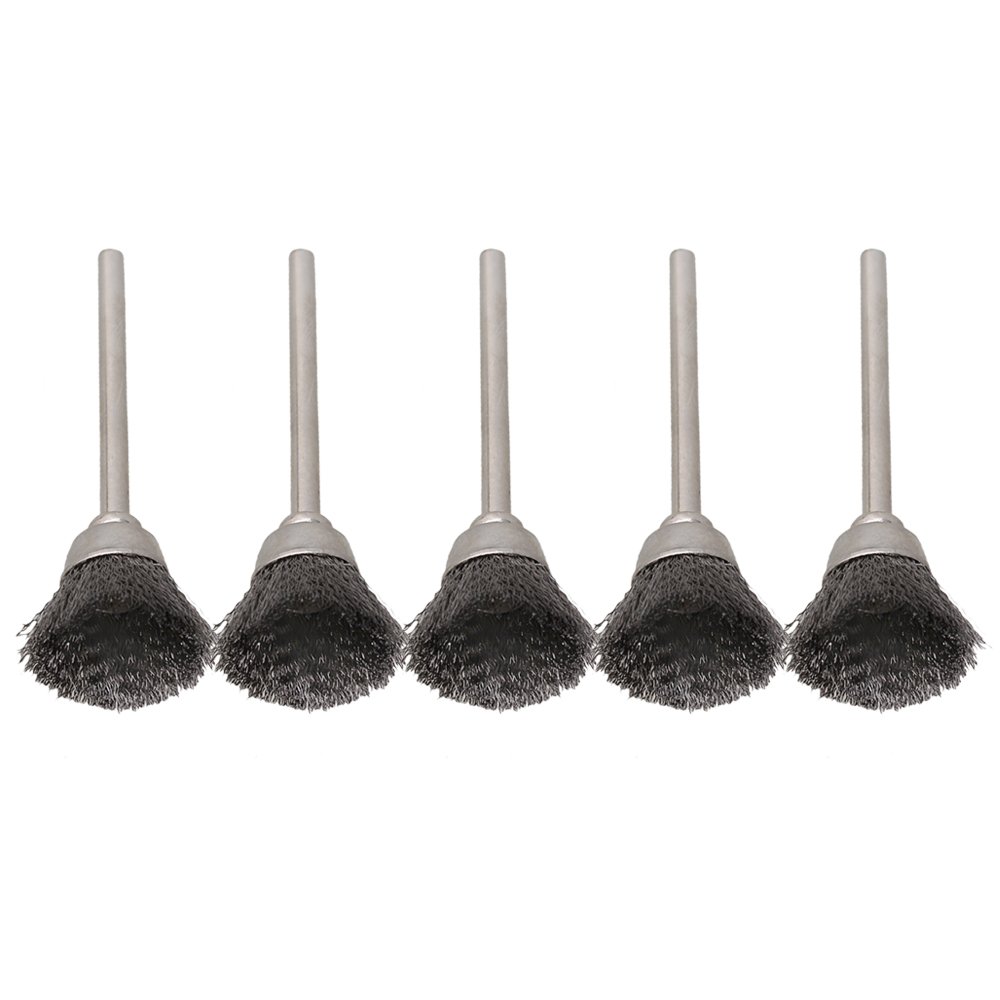 BQLZR Bowl Shape 13mm Diameter end Brushes Stainless Steel Wire Brush Drill End 1/8" Shank Pack of 5
