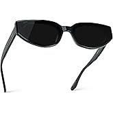 WearMe Pro – Women’s Narrow Cat-Eye Sunglasses: Acetate Frame and Anti-Reflective Lenses