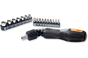 Syba SY-ACC65042 18-Piece 2-in-1 Design Ratchet and Screw Driver Tool Kit