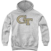 Georgia Tech Official Distressed Primary Youth Kids Boy/Girls Pull-Over Hoodie Sweatshirt