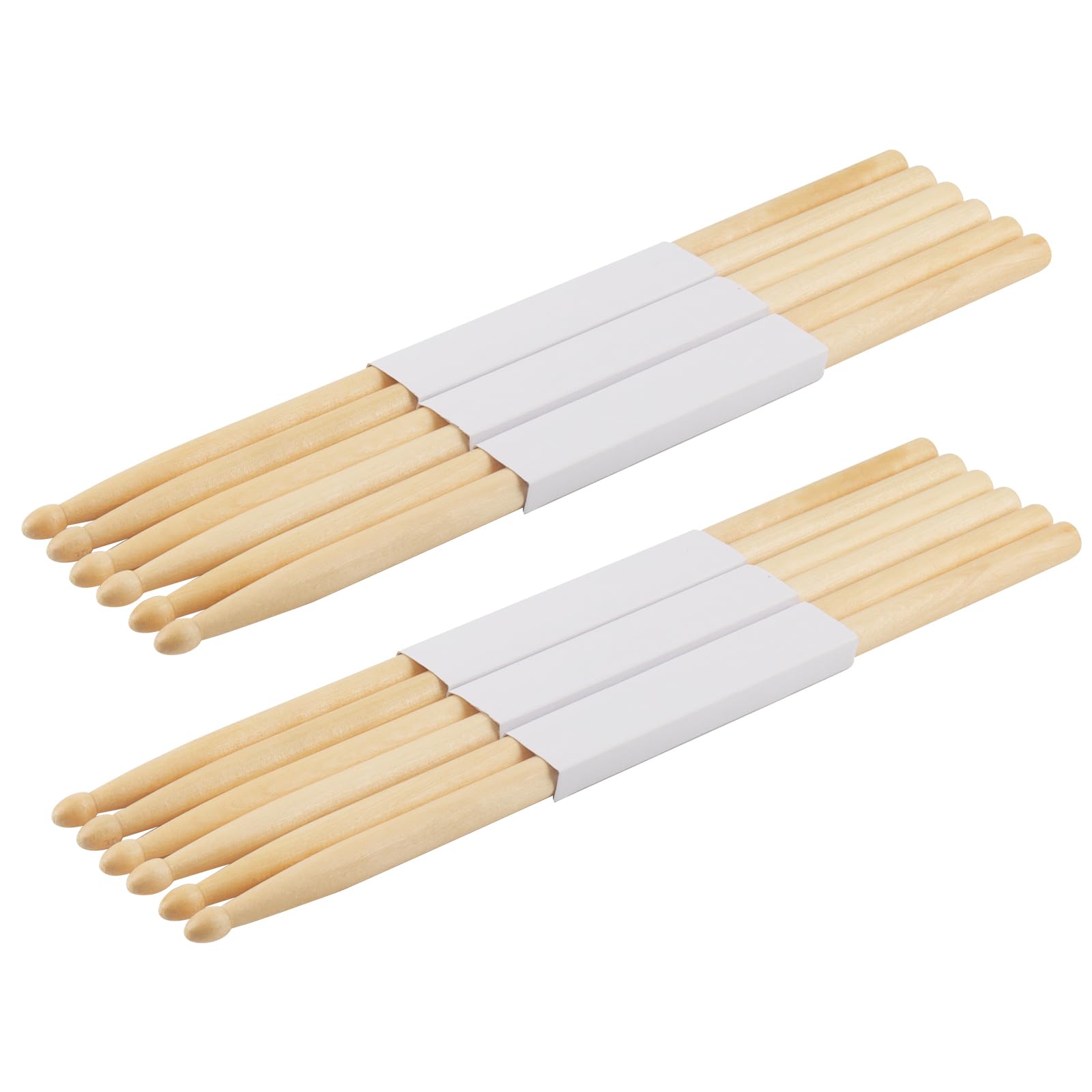 MUKCHAP 6 Pairs 5A Drum Sticks, Maple Wood Drum Sticks, Wood Drum Sticks for Drumming, Practice, Performance